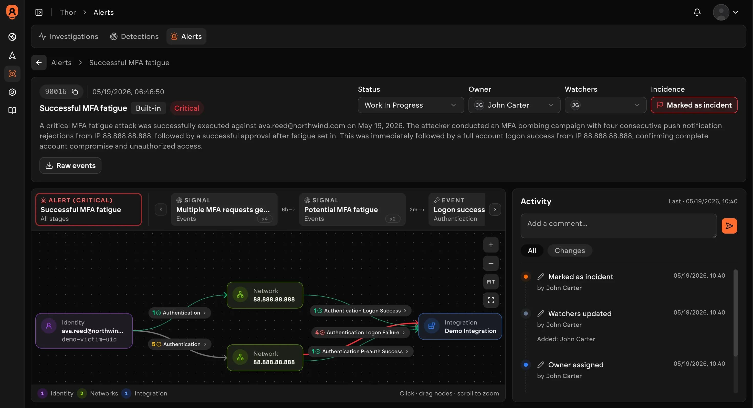 Built for investigation, not just notification.